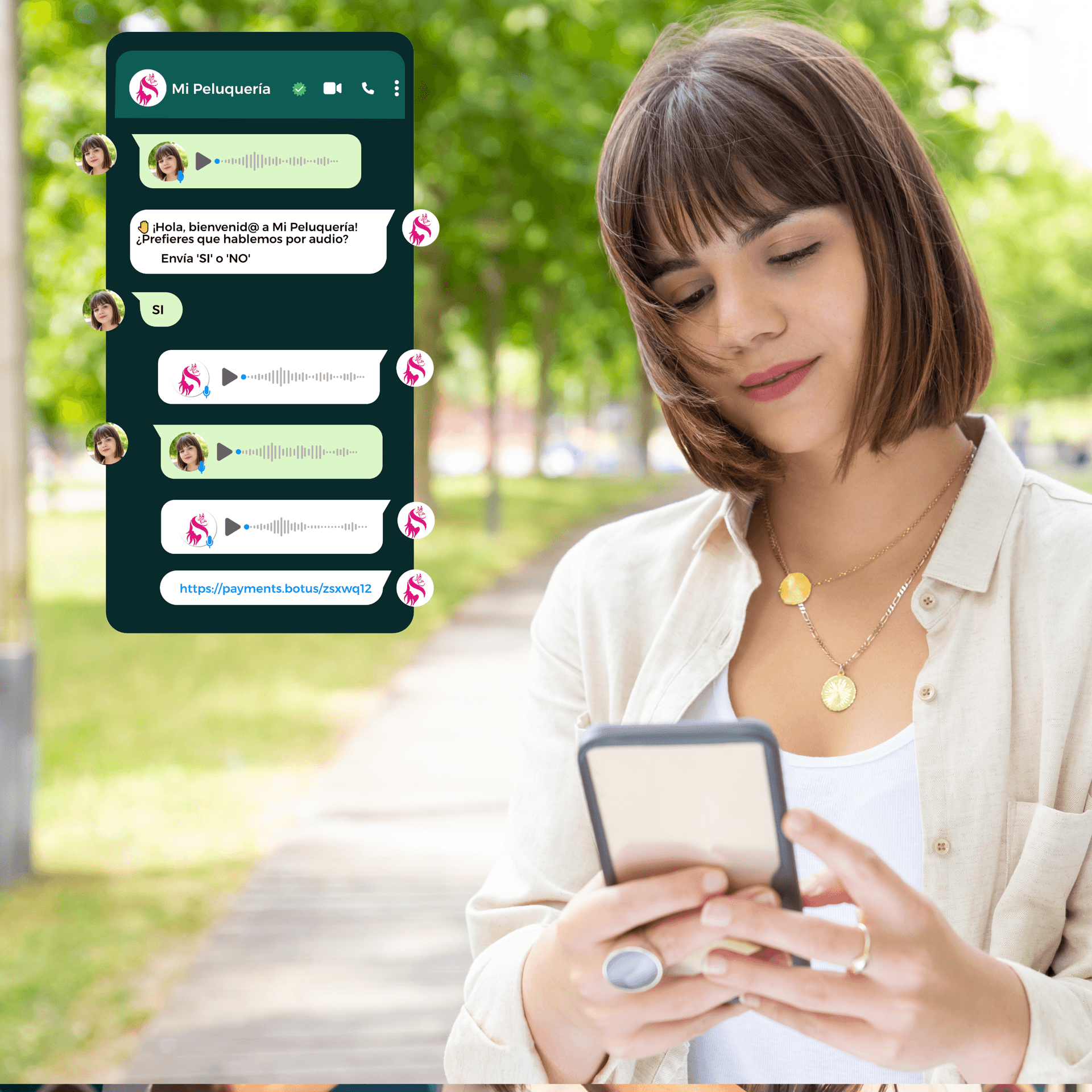 Bot de Botus atendiendo en un centro de salud por WhatsApp